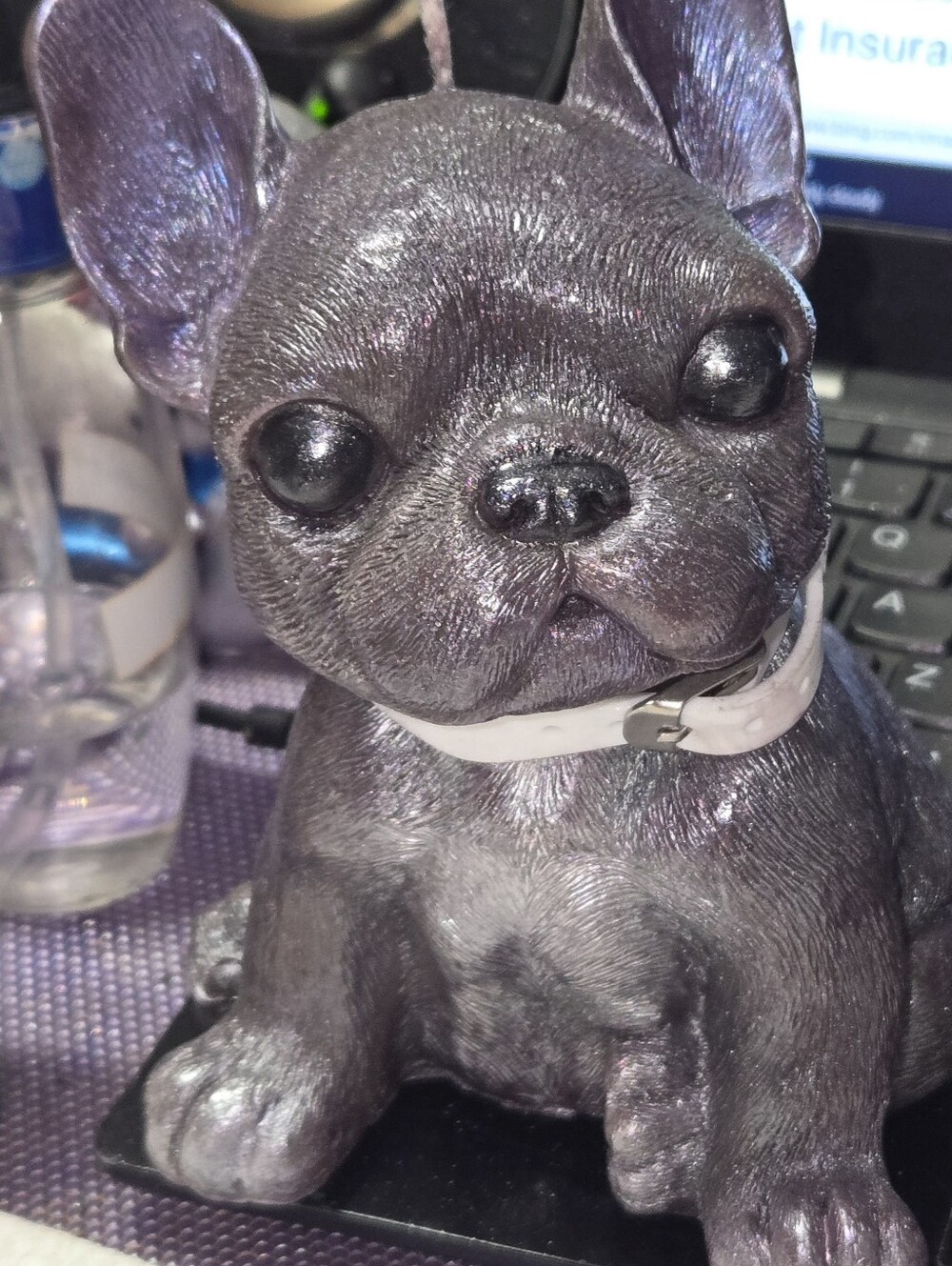 Large French Bulldog Candle